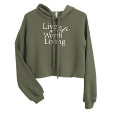 Load image into Gallery viewer, Live A Life Crop Hoodie