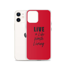Load image into Gallery viewer, Live A Life Red iPhone Case
